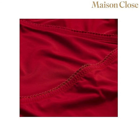 Red Bodysuit Thong With Naked Breast by Maison Close