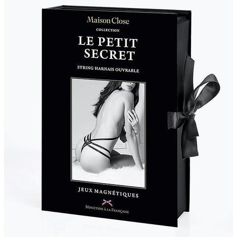 Lace Thong With Harness Gift Box by Maison Close