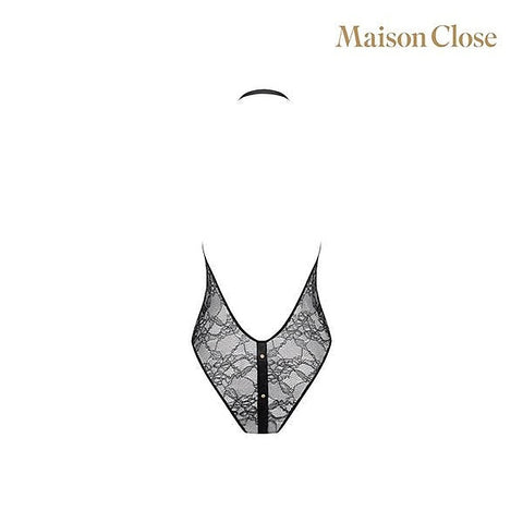Lace-Detailed Curve-Hugging Bodysuit by Maison Close