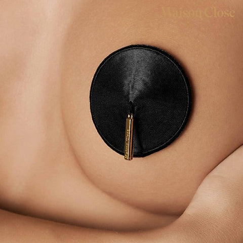 Luxurious Black-Gold Tassel Nippies by Maison Close