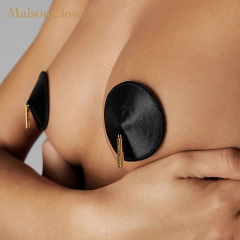 Luxurious Black-Gold Tassel Nippies by Maison Close