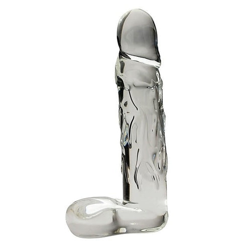 Realistic Borosilicate Glass Dildo with Testicles