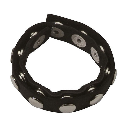 Black Leather Adjustable Penis Ring by Spartacus Enterprises