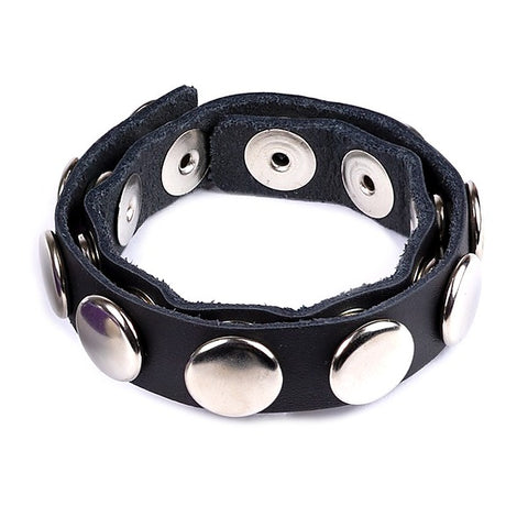 Black Leather Adjustable Penis Ring by Spartacus Enterprises