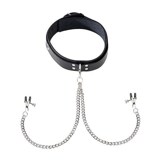 Leather Double Strap O-Ring Collar by Spartacus