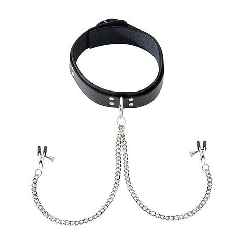 Leather Double Strap O-Ring Collar by Spartacus