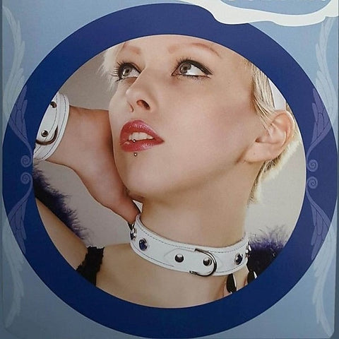 Blue Fur-Lined Leather Collar by Spartacus