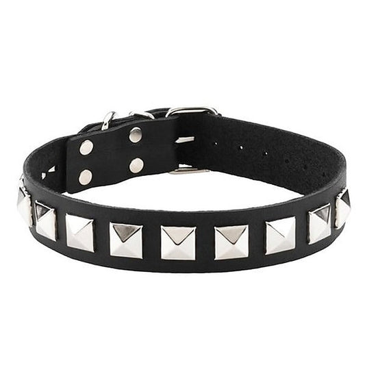 Studded Single Strap D-Ring Control Collar by Spartacus