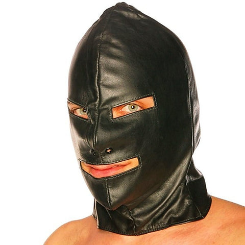 Full-Leather Adjustable Lace-Up Hood by Spartacus