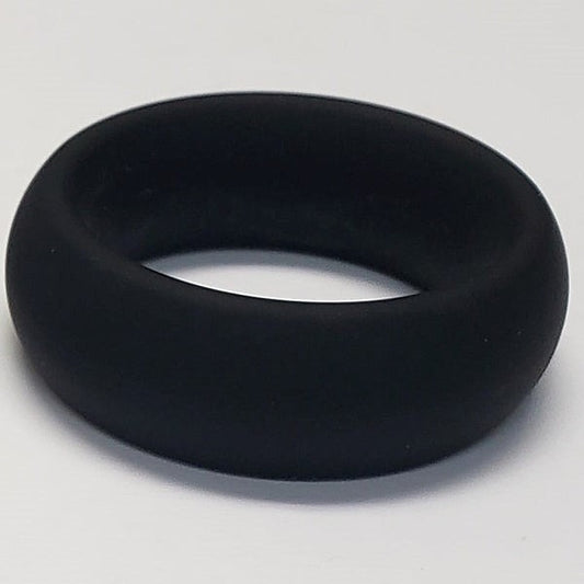 Wide Silicone Donut Cock Ring Black by Spartacus Enterprises