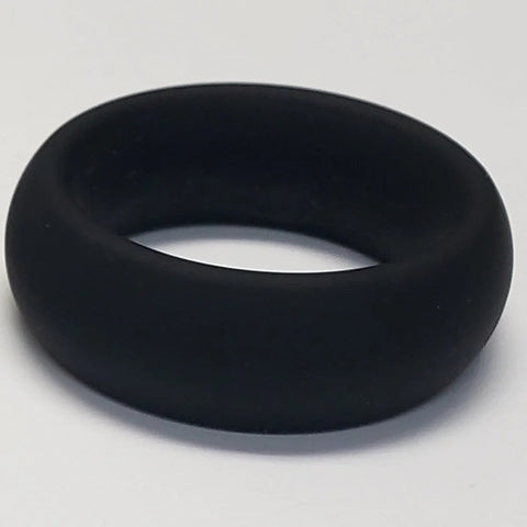 Wide Silicone Donut Cock Ring Black by Spartacus Enterprises