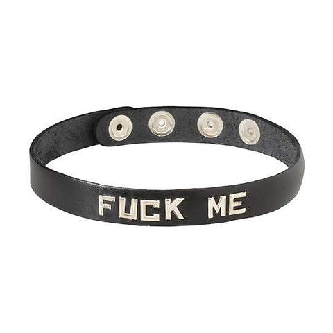Leather Wordband Collar by Spartacus Enterprises