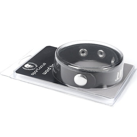 Spartacus Leather BDSM Wordband Collar