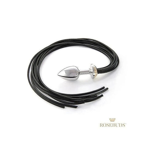 Intimate Fusion - Luxurious Metal Plug and Leather Whip Set