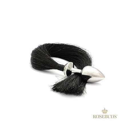 Luxe Black Long Leather Whipbud XL by Rosebuds Jewelry