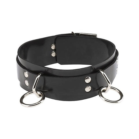 Rubberline Locking Bondage Collar by Spartacus Enterprises