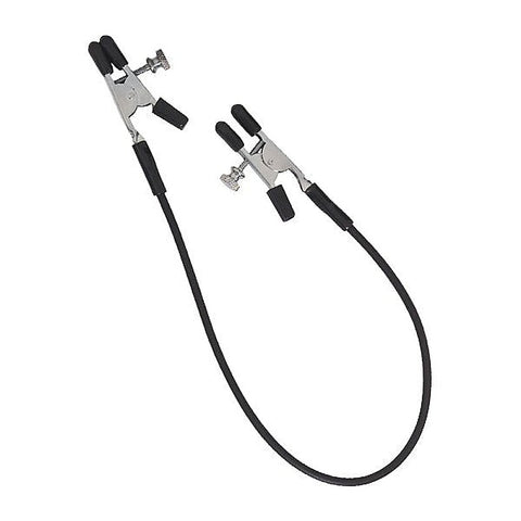 Blackline Alligator Tit Clamps With Rubber Tether