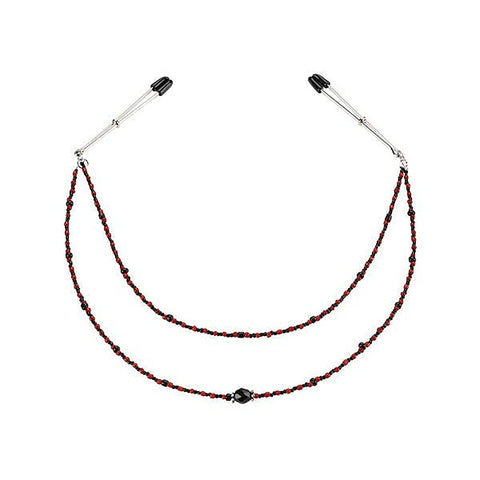Double Strand Beaded Tit Clamps by Spartacus