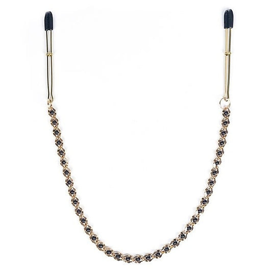 Gold-Beaded Nipple Clamps by Spartacus Enterprises