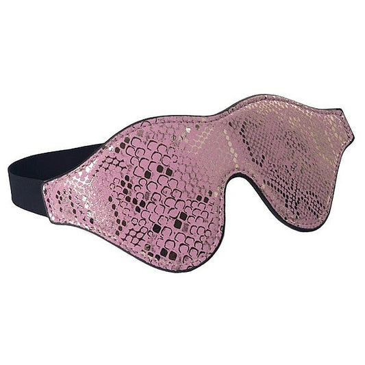 Plush Pink Snake Print BDSM Blindfold