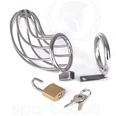 Bird Cage Stainless Steel Chastity Device by Spartacus