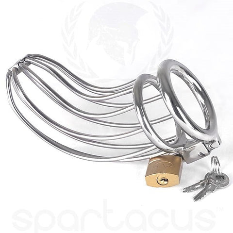 Bird Cage Stainless Steel Chastity Device by Spartacus