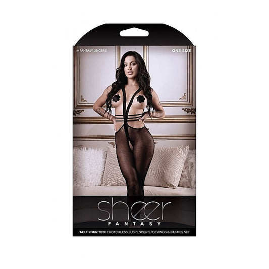 Sheer Fantasy Take Your Time Stockings by Fantasy Lingerie