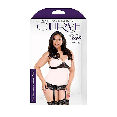 CURVE Blush Luxury Camisole & Panty by Fantasy Lingerie