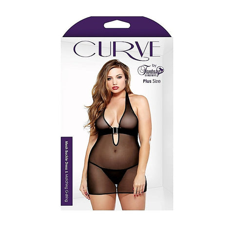 Curve Mesh Buckle Dress & G-String by Fantasy Lingerie