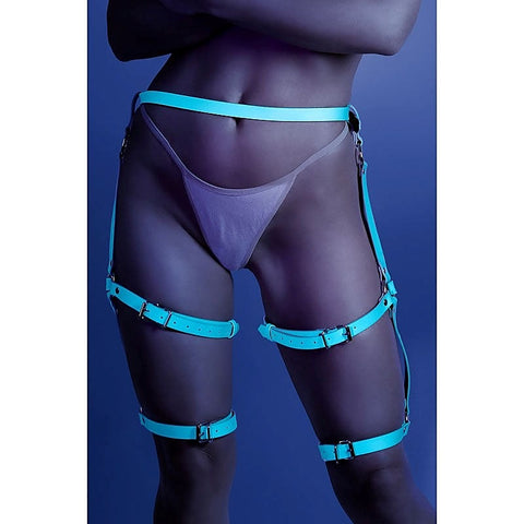 GLOW Buckle Up Leg Harness by Fantasy Lingerie