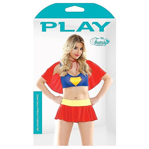 PLAY Super Sexy 4 Piece Costume Set by Fantasy Lingerie