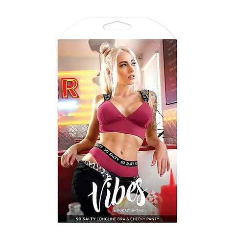 Vibes So Salty Longline Bra & Cheeky Panty