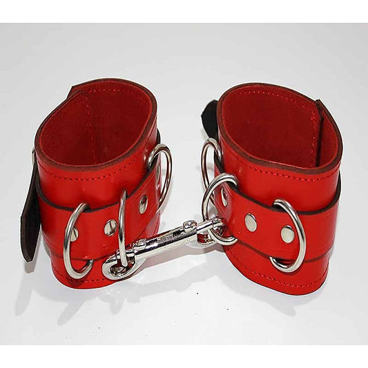 Luxurious Leather Ankle Restraints by Hell's Couture