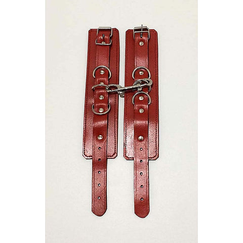 Luxurious Leather Ankle Restraints by Hell's Couture