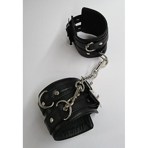Leather Ankle Cuffs by Hell's Couture
