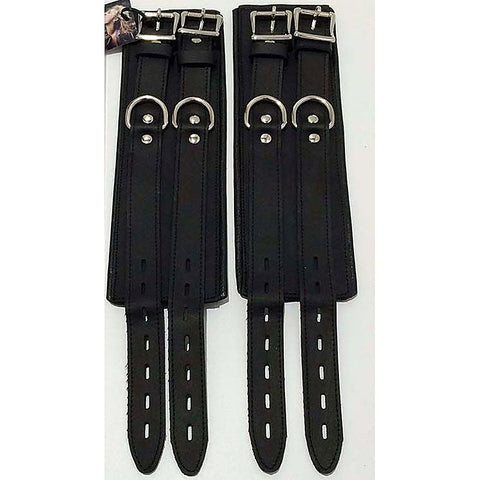 Leather Ankle Cuffs by Hell's Couture
