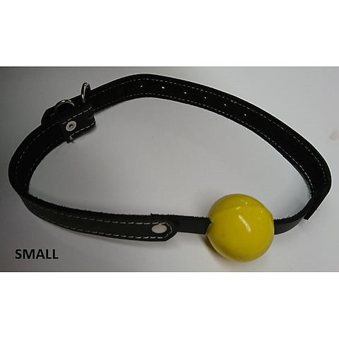 Amour Bondage Gag & Yellow Rubber Ball by Hell's Couture