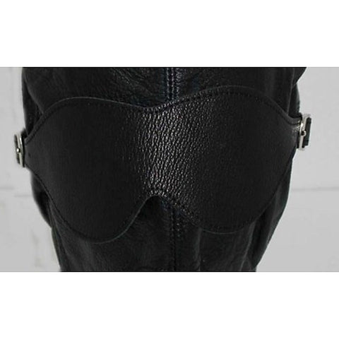 Leather Bondage Hood Detachable Mask by Hell's Couture