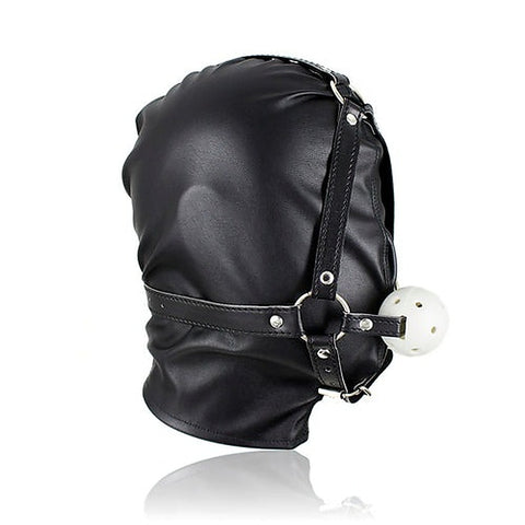 Full Head Hood With Mouth Gag by BDStyle