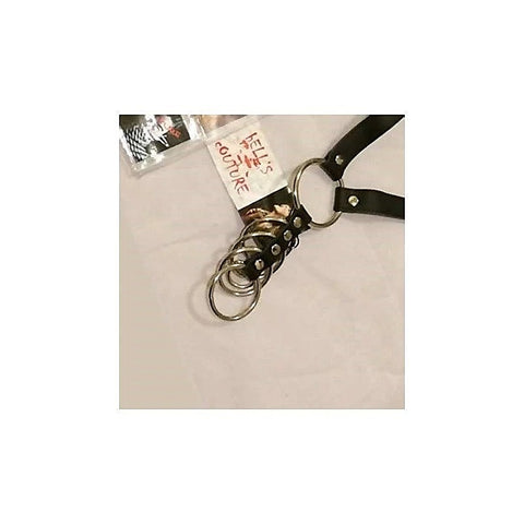 Leather Harness With Gates of Hell Rings by Hell's Couture