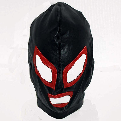 Bedroom Pleasures Leather Hood Lace Back Red Eyelets