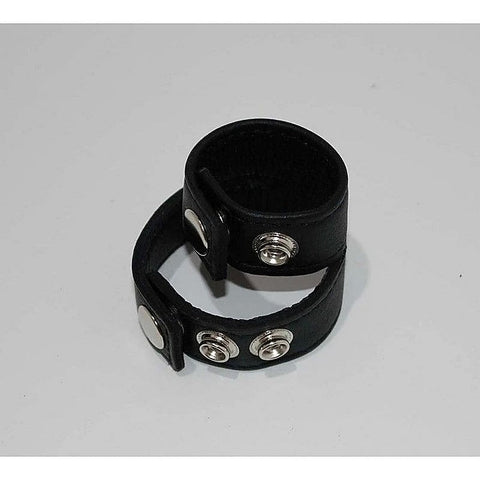 Double Strap Leather Cock Ring by Hell's Couture
