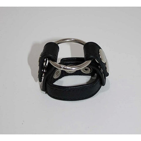 Sinners Leather Cock Ring With O-Ring by Hell's Couture