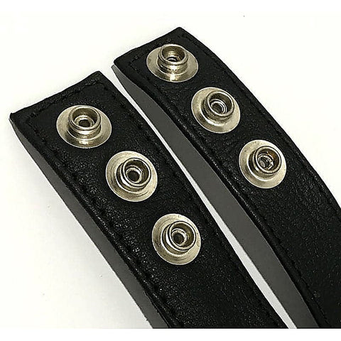 Three-Snap Buckle Leather Cock Ring by Hell's Couture