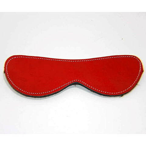 Fur Lined Leather Blindfold Red by Hell's Couture
