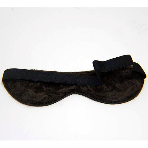 Fur Lined Leather Blindfold Red by Hell's Couture