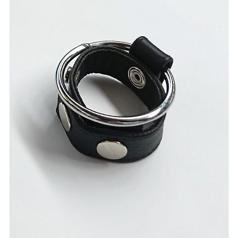 Sexy Dees Leather & Metal Cock Ring by Hell's Couture