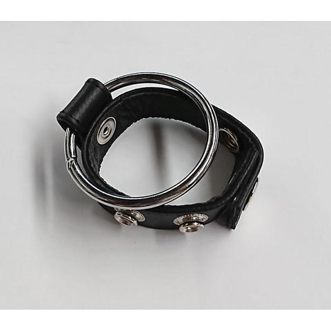 Sexy Dees Leather & Metal Cock Ring by Hell's Couture