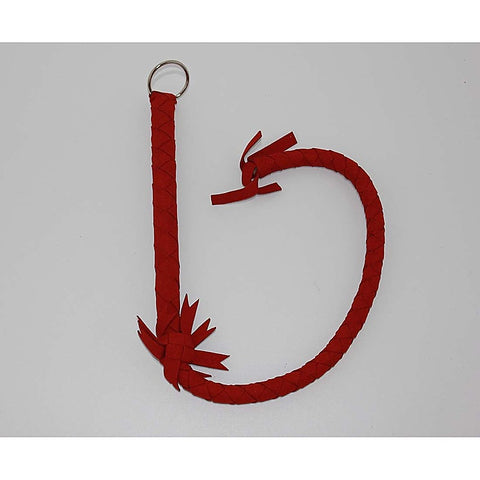 Red Soft Leather Metal O Ring by Hell's Couture