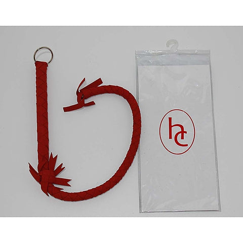 Red Soft Leather Metal O Ring by Hell's Couture